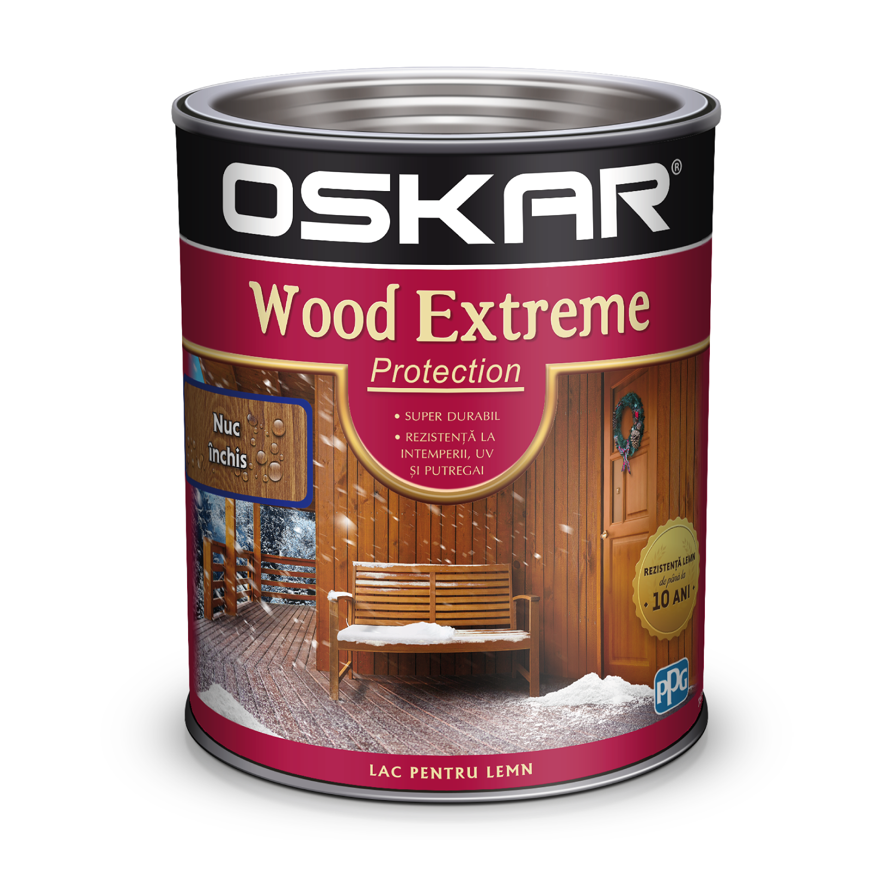 Lac pentru lemn, nuc inchis, 0.75 l  Oskar Extreme