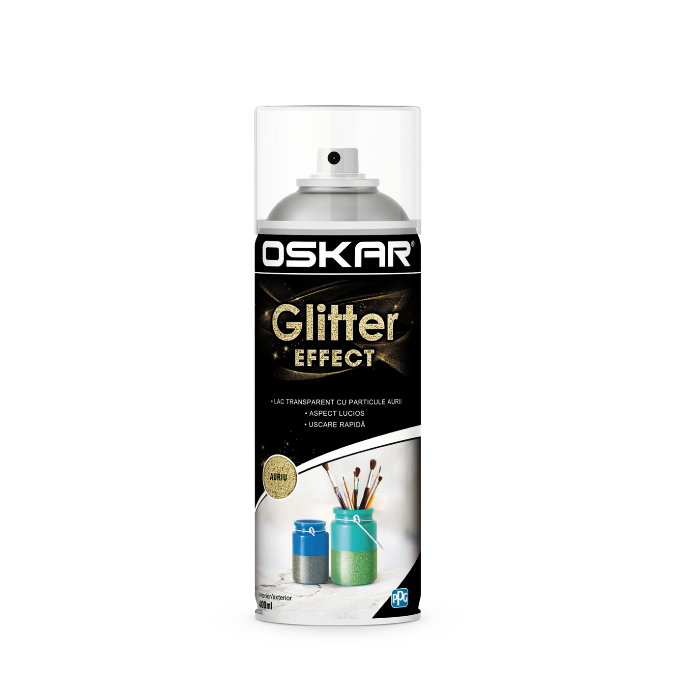 Vopsea spray, glitter, efect auriu, 400 ml