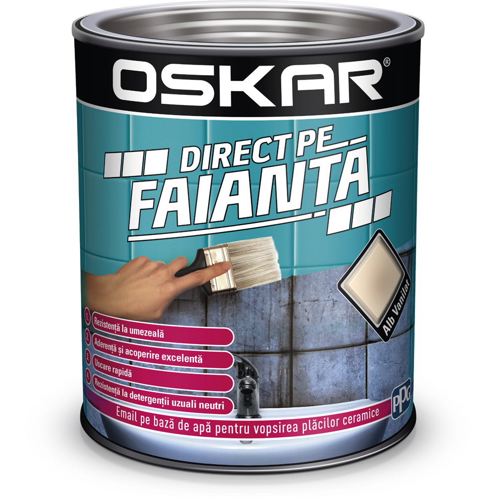 Email OSKAR Direct pe faianta, alb vanilat, 0.6L