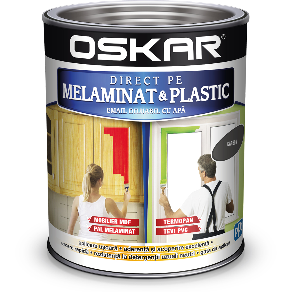 Email OSKAR Direct pe Melaminat si Plastic, carbon, 0.6L