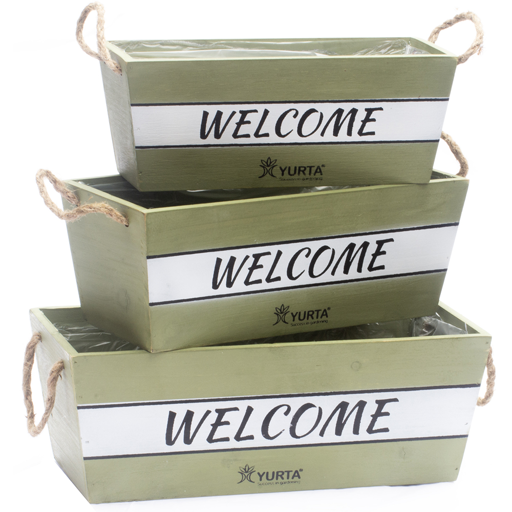 Set ladite YURTA Welcome, lemn, 3 buc