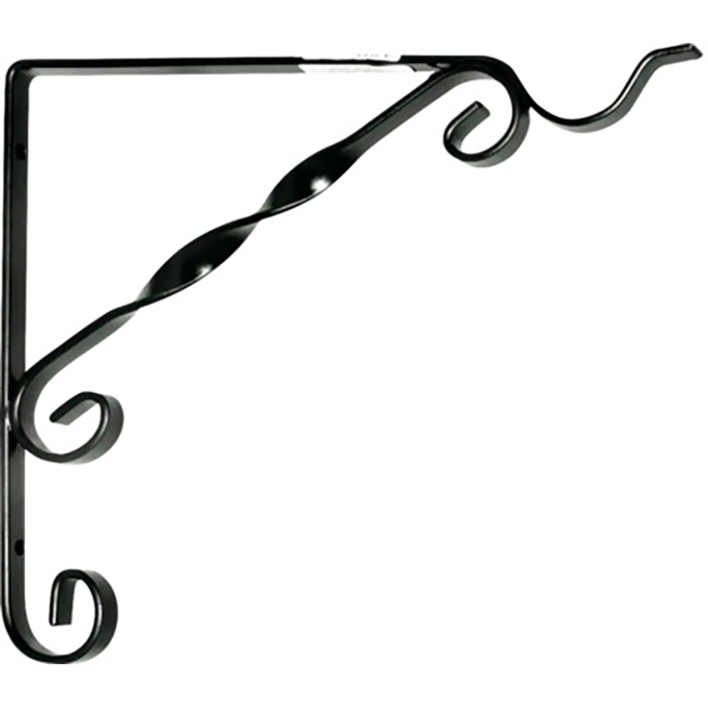 Suport ghiveci cu agatatoare M1, metal, 15 x 15 x 1.2 cm, negru