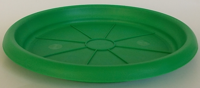 Farfurie ghiveci, rotunda verde, 16 cm  Dalia