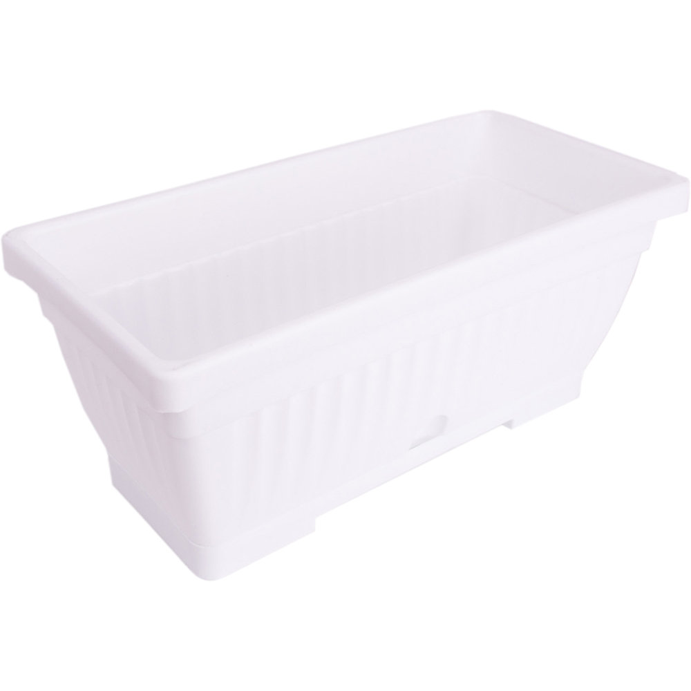 Jardiniera Verbena, plastic, 40 x 19.7 x 17.3 cm, alb