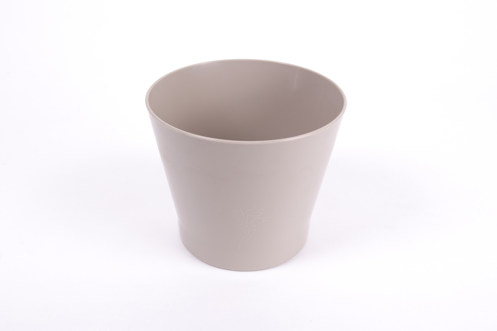 Ghiveci flori HARPLAST Zinnia, plastic, D 14.5 cm, gri