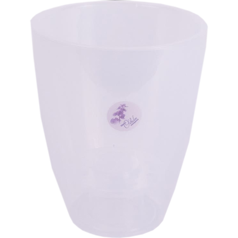 Ghiveci orhidee rotund, plastic, 13.3 cm, transparent