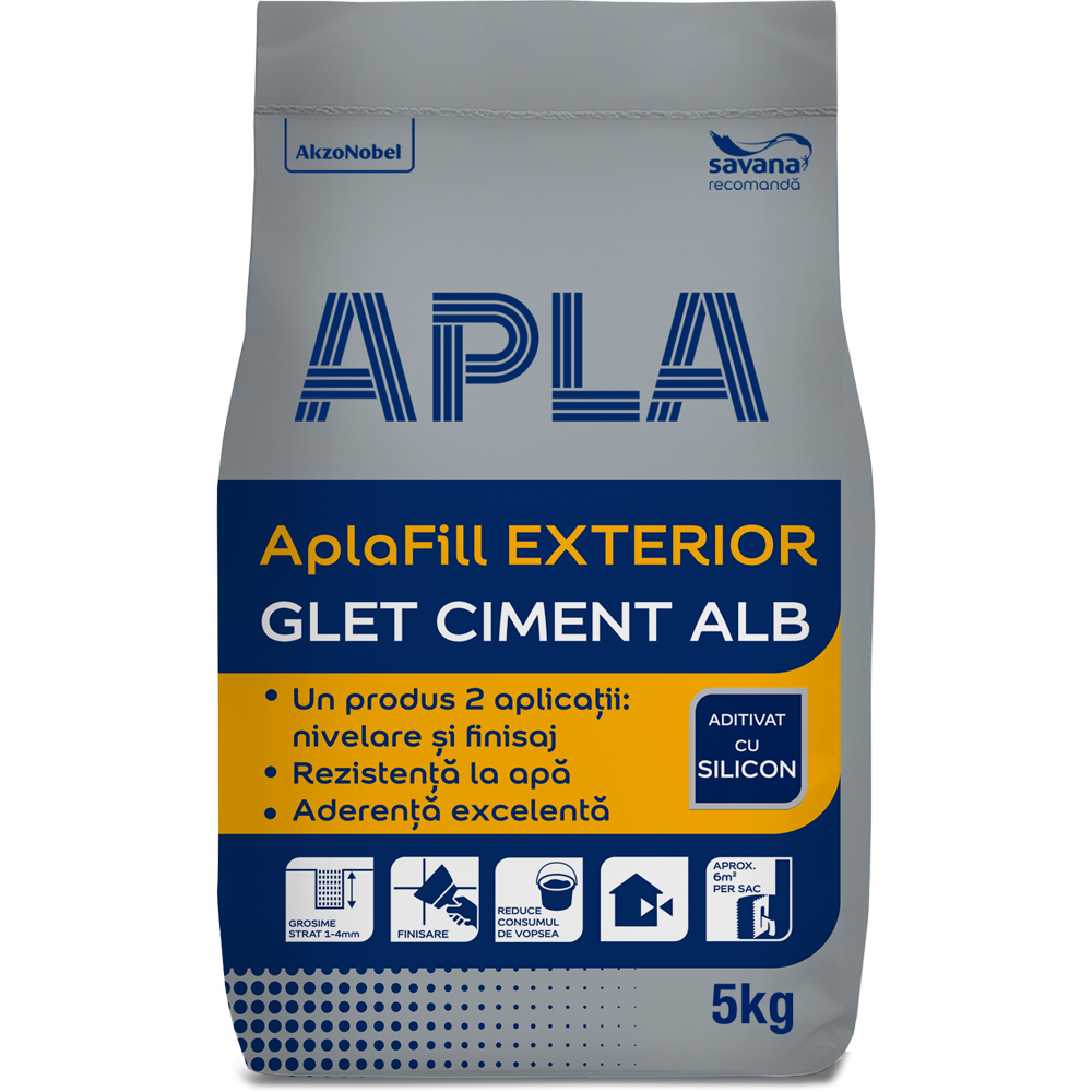 Glet ciment alb APLA AplaFill, 5 kg