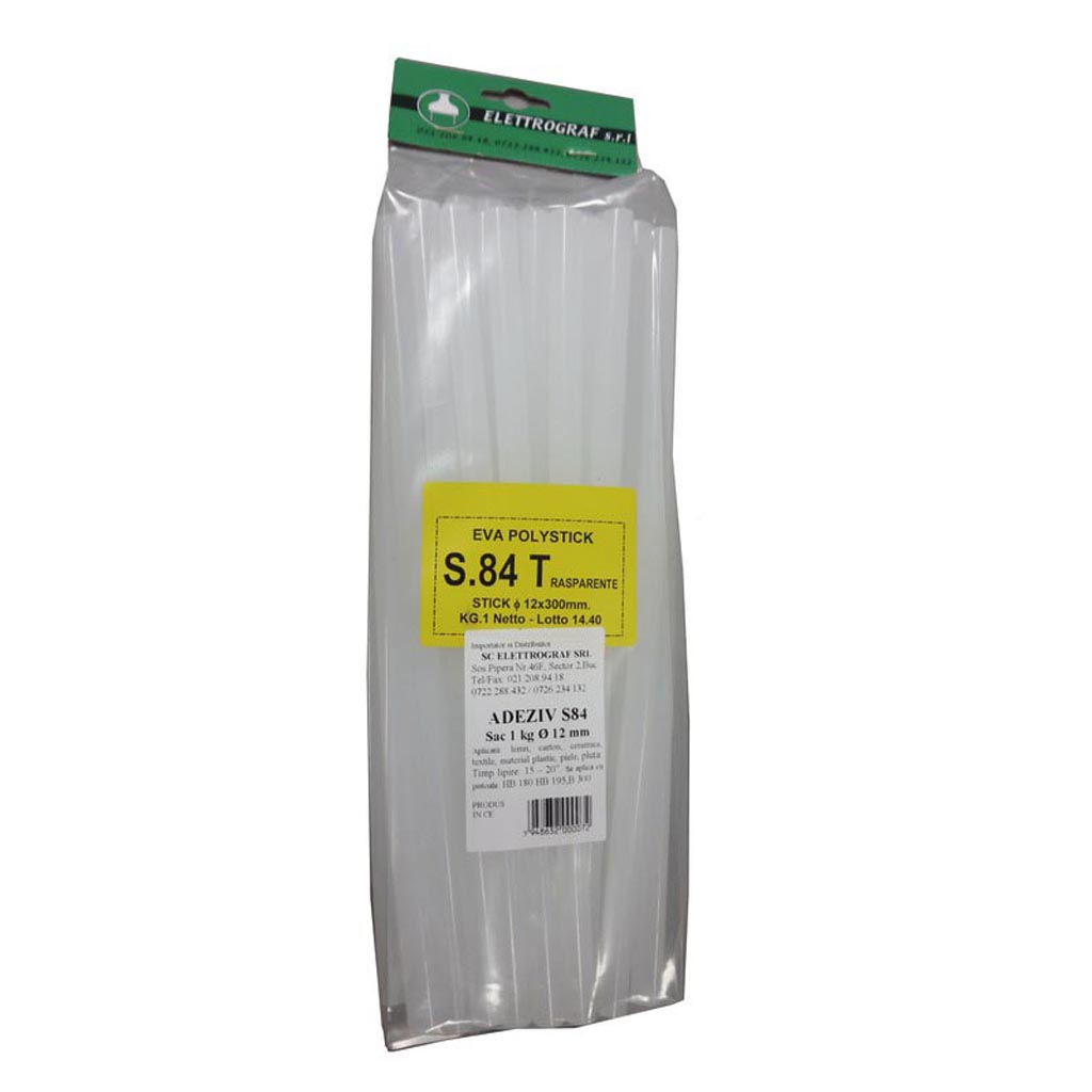 Pachet batoane adezive termic Elettrograf S84, multisuprafete, 12 mm, 1000 g