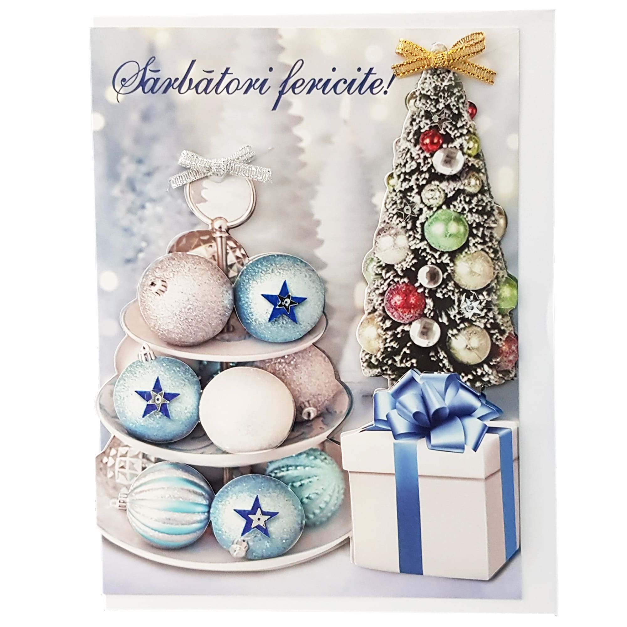 Felicitare Craciun Handmade, multicolor