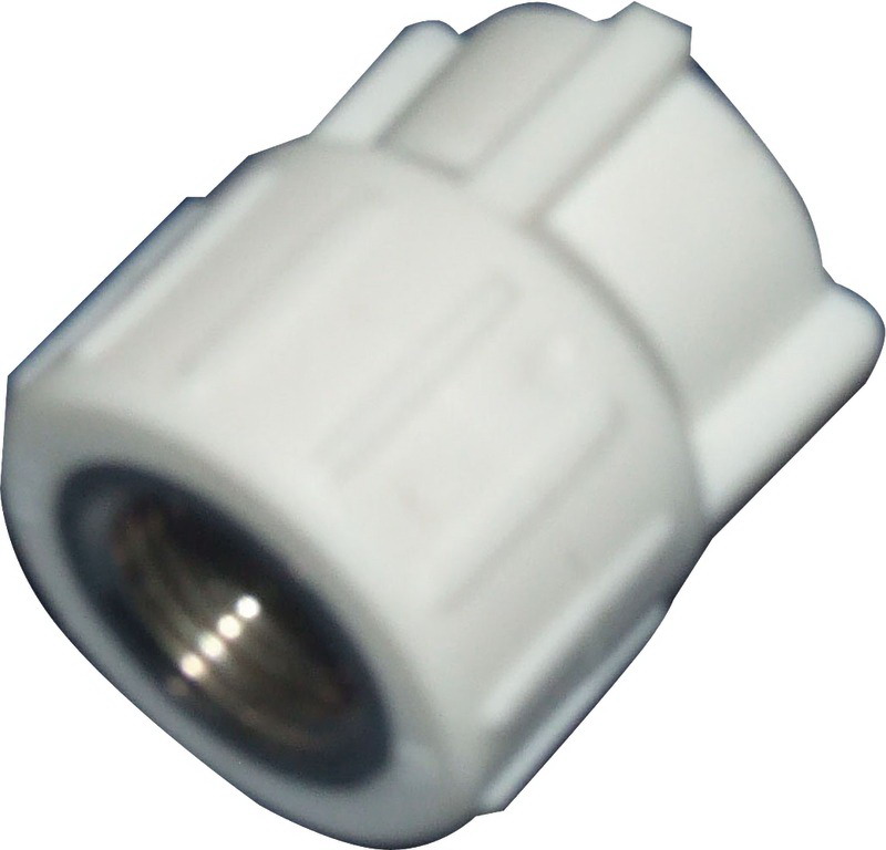 Racord PPR, 20 mm, racord 3/4, filet interior, alb
