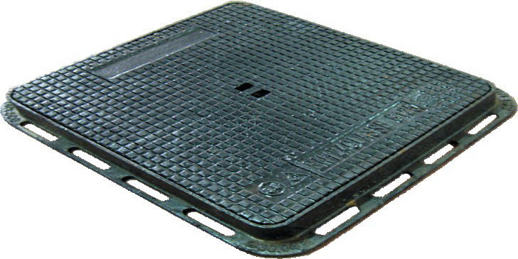 Capac patrat pentru canal, din fonta ductila, 50 x 50 x 3 cm