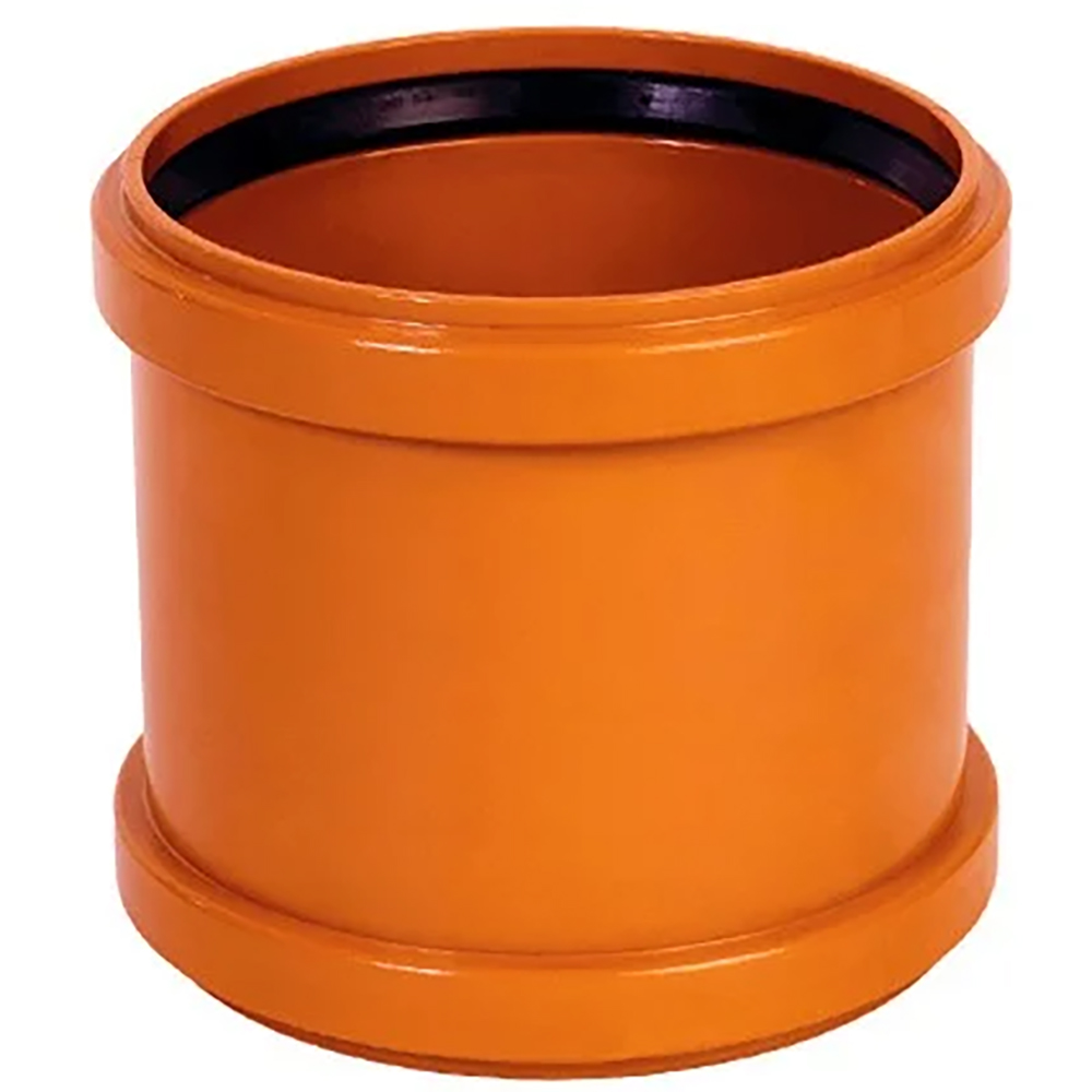 Mufa canal PVC VALROM, 500mm, portocaliu