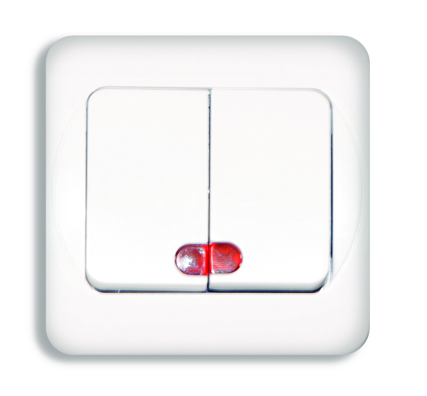 Intrerupator LED 2 module, 10 A, 250 V, alb  Quatric