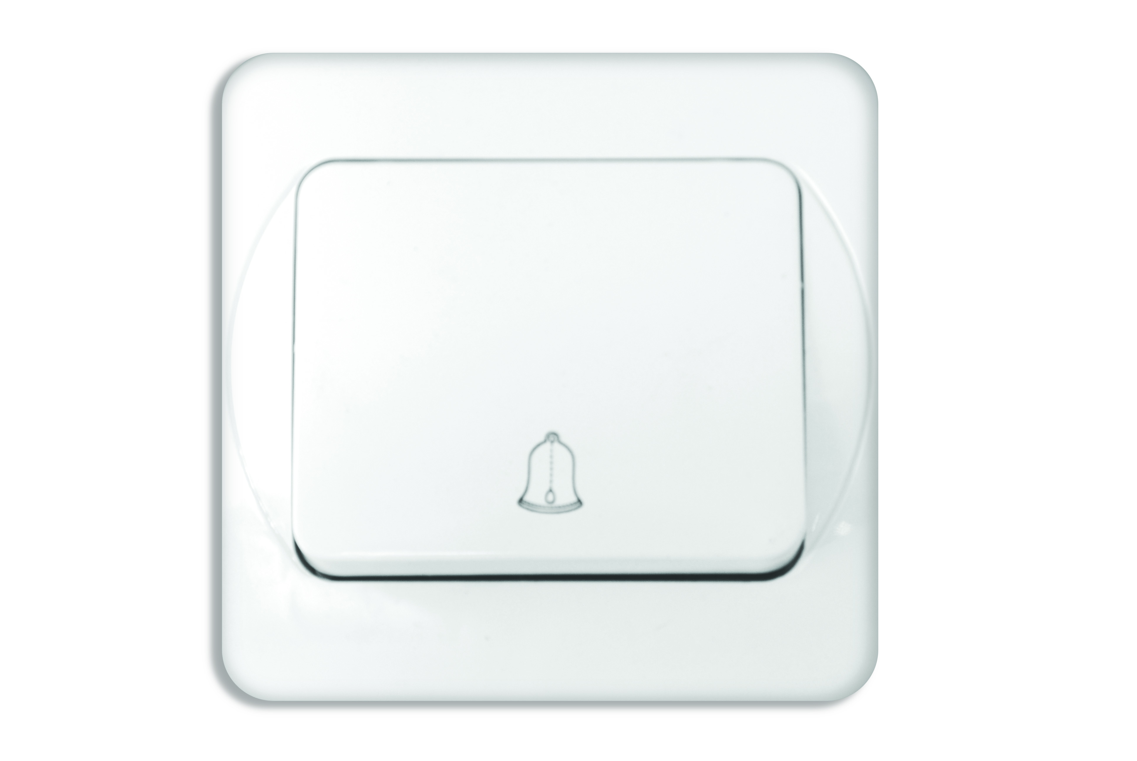 Buton sonerie, 1 modul, 10 A, 230 V, alb