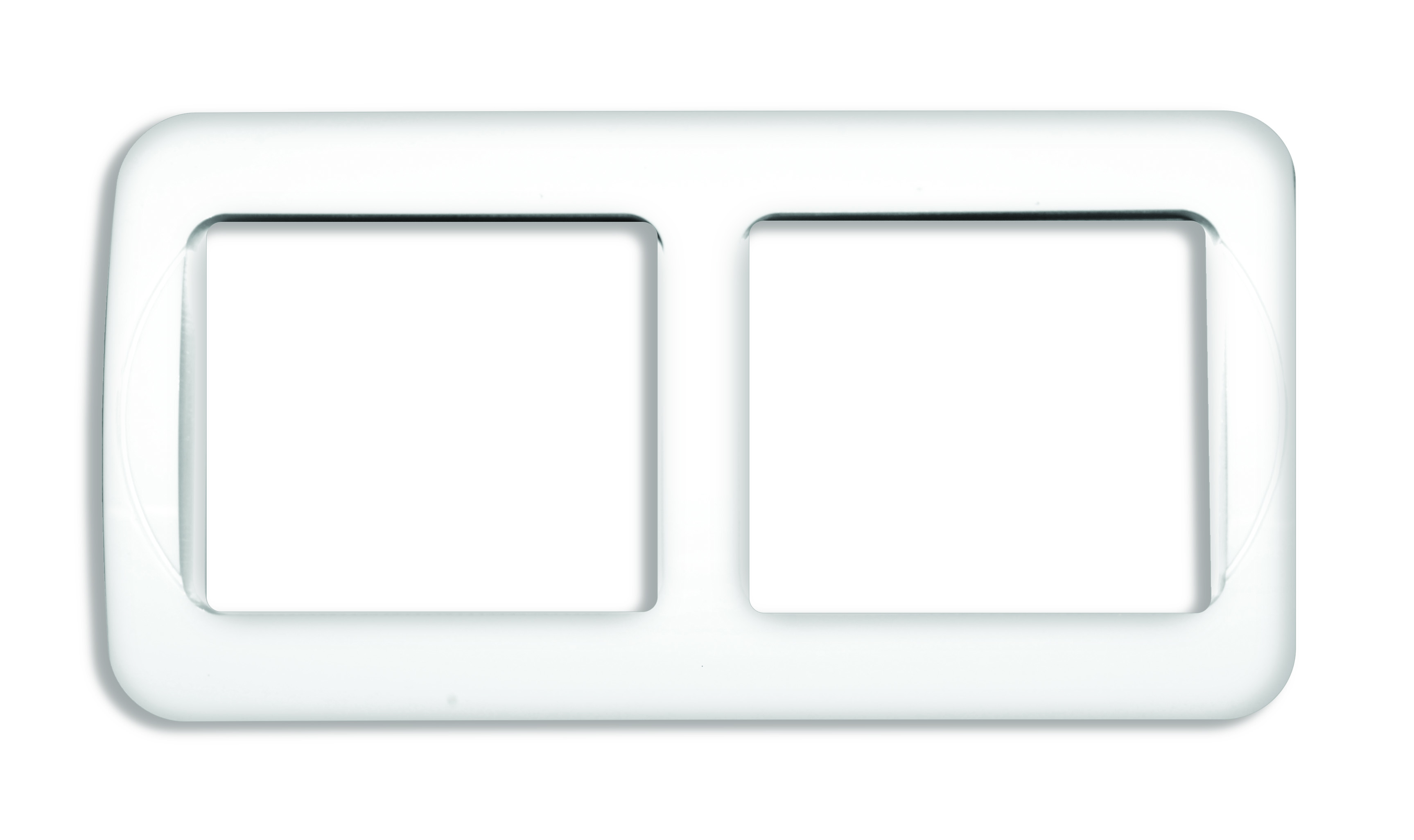 Rama dubla intrerupator PVC, alb