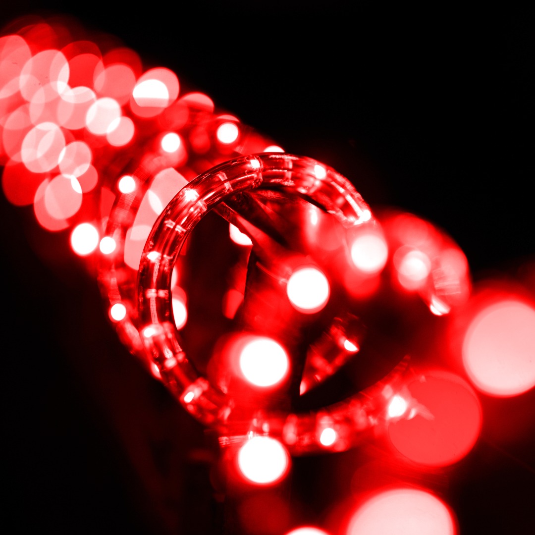 Instalatie Craciun Tub luminos 720 becuri, 20 m, 13 mm, IP44, alimentare inclusa, lumina rosie