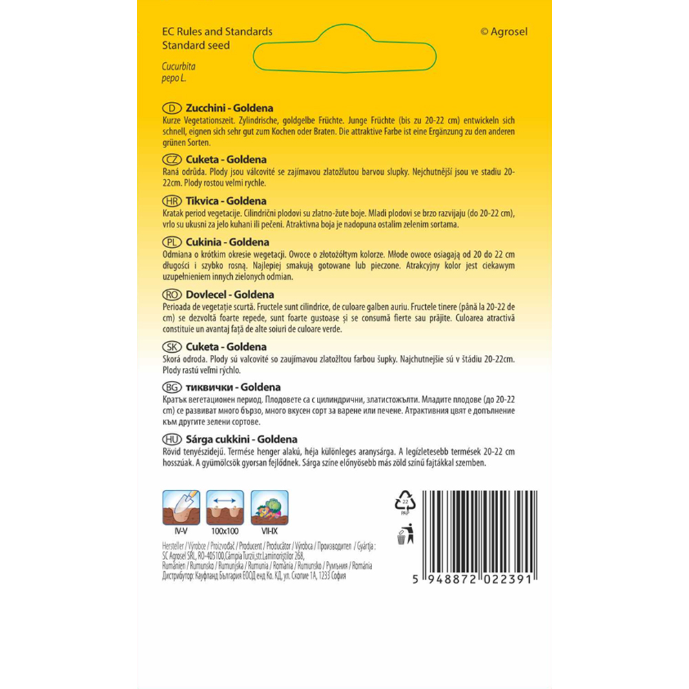 Dovlecel Goldena SEMAS, 1 g