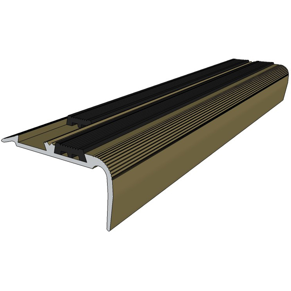 Profil trecere PM97389, aluminiu, 90 x 1 x 1 cm, olive