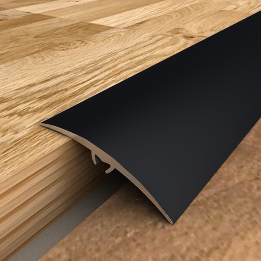 Profil trecere PM03788, aluminiu, 90 x 5 x 1 cm, negru