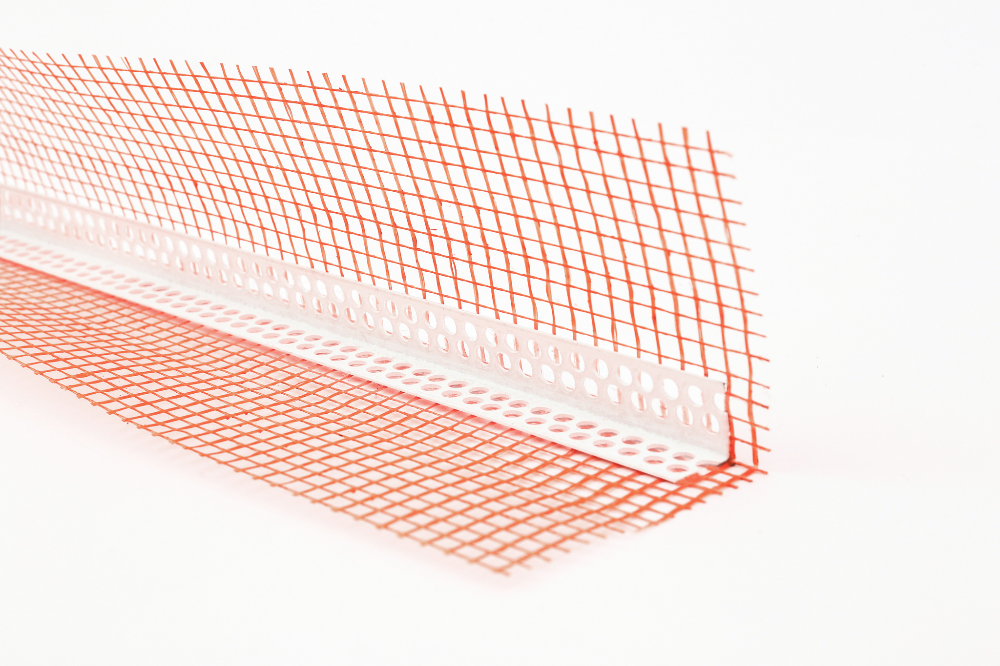 Profil PVC, Coltar cu plasa, 20 x 20 mm, 10 x 10 cm  Profeel