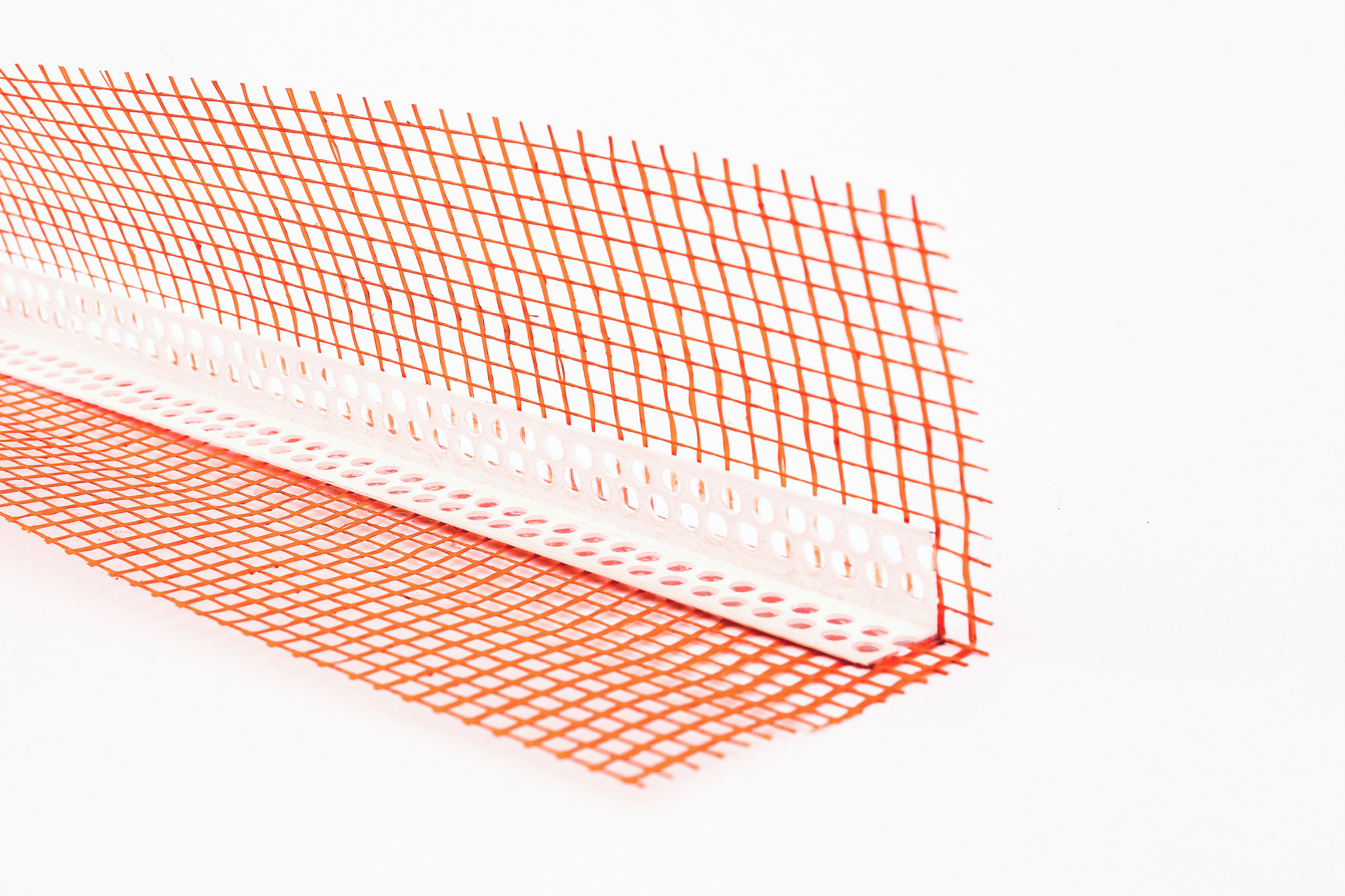 Profil PVC, Coltar cu plasa, 20 x 20 mm, 10 x 10 cm  Profeel