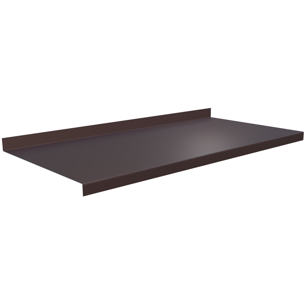 Glaf exterior SMART RAL 8017, otel, 250 x 23.5 cm, maro