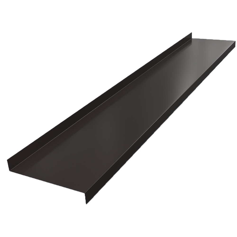 Glaf exterior SMART RAL 8019, aluminiu, 300 x 16.5 cm, maro inchis