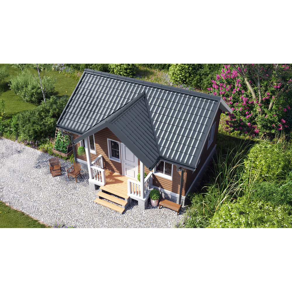 Tigla metalica Smart, gri clasic lucios (RAL 7016), 0.4 mm, 220 x 120 cm, 2.64 mp
