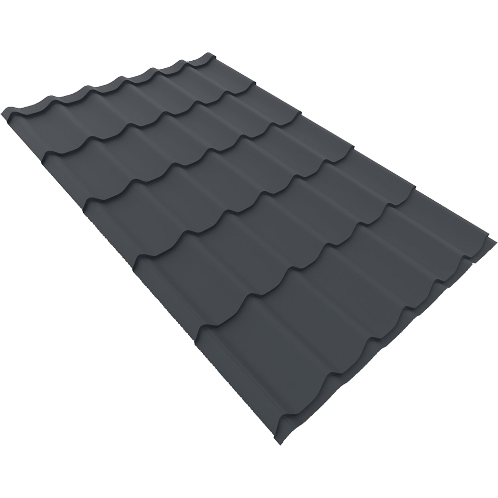 Tigla metalica Smart, gri mat (RAL 7016), 0.4 mm, 220 x 120 cm