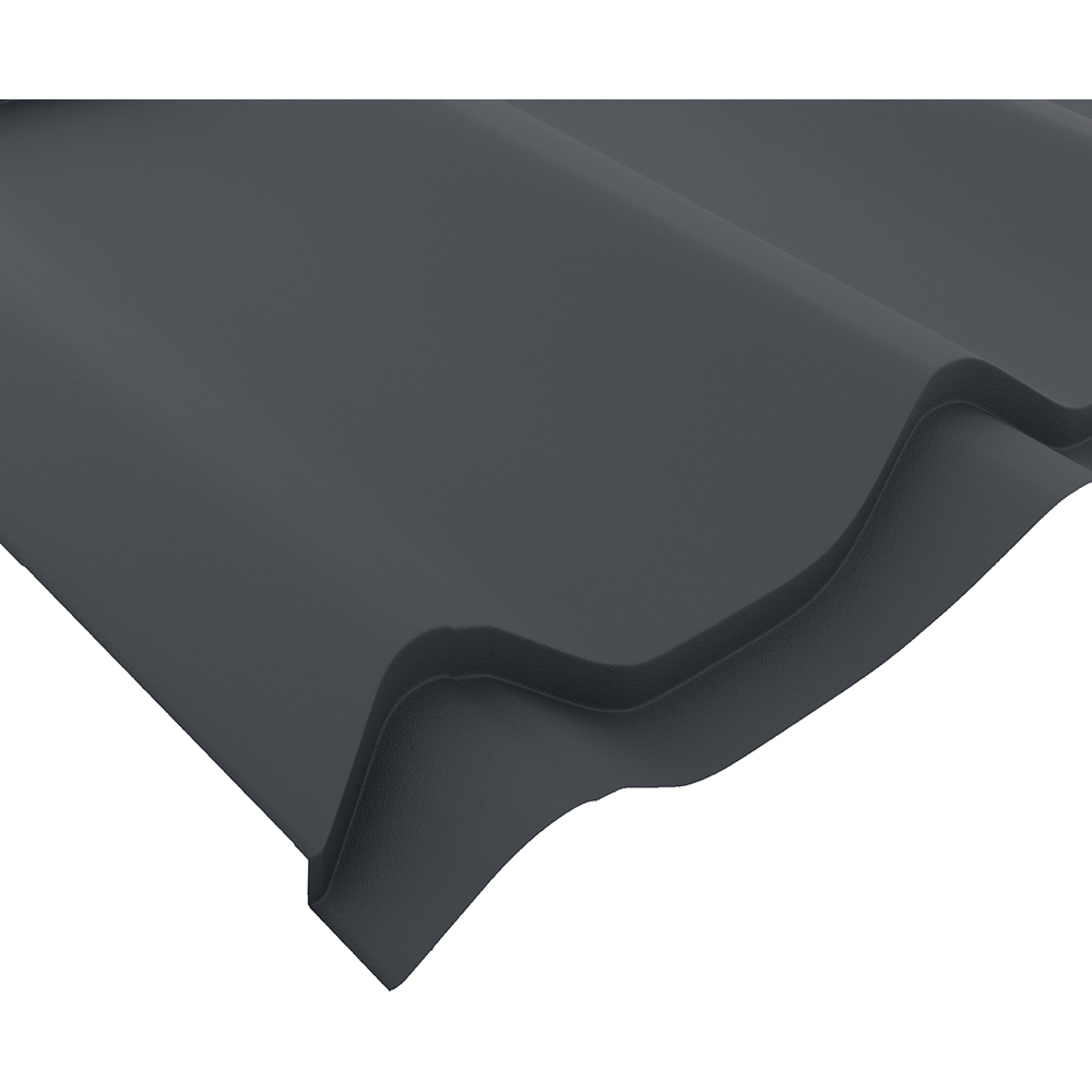 Tigla metalica Smart, gri mat (RAL 7016), 0.4 mm, 220 x 120 cm