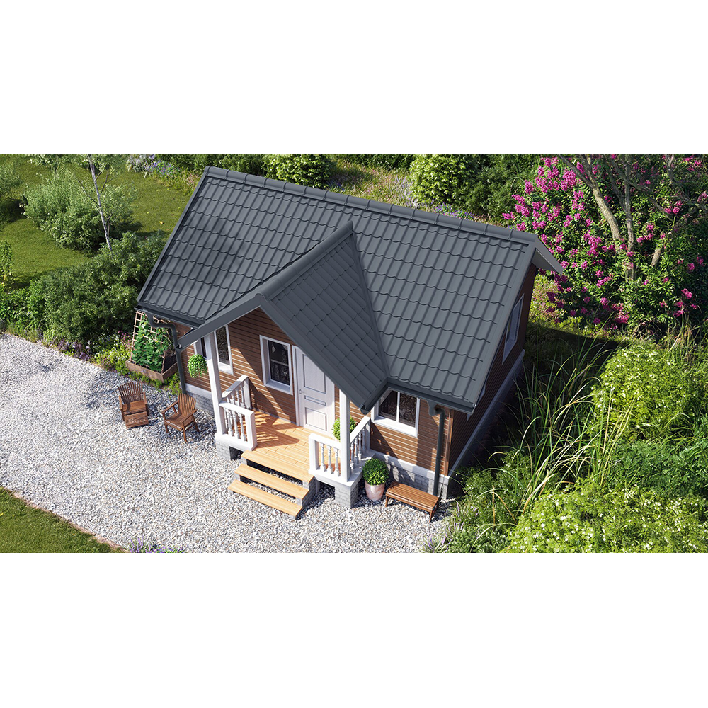 Tigla metalica Smart, gri mat (RAL 7016), 0.4 mm, 220 x 120 cm