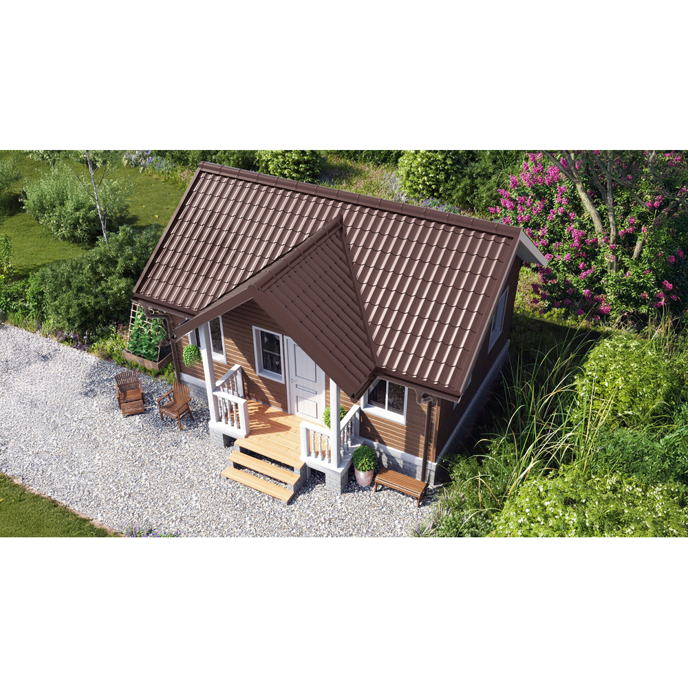 Tigla metalica Smart, maro lucios (RAL 8017), 0.4 mm x 185 x 120 cm, 2.22 mp