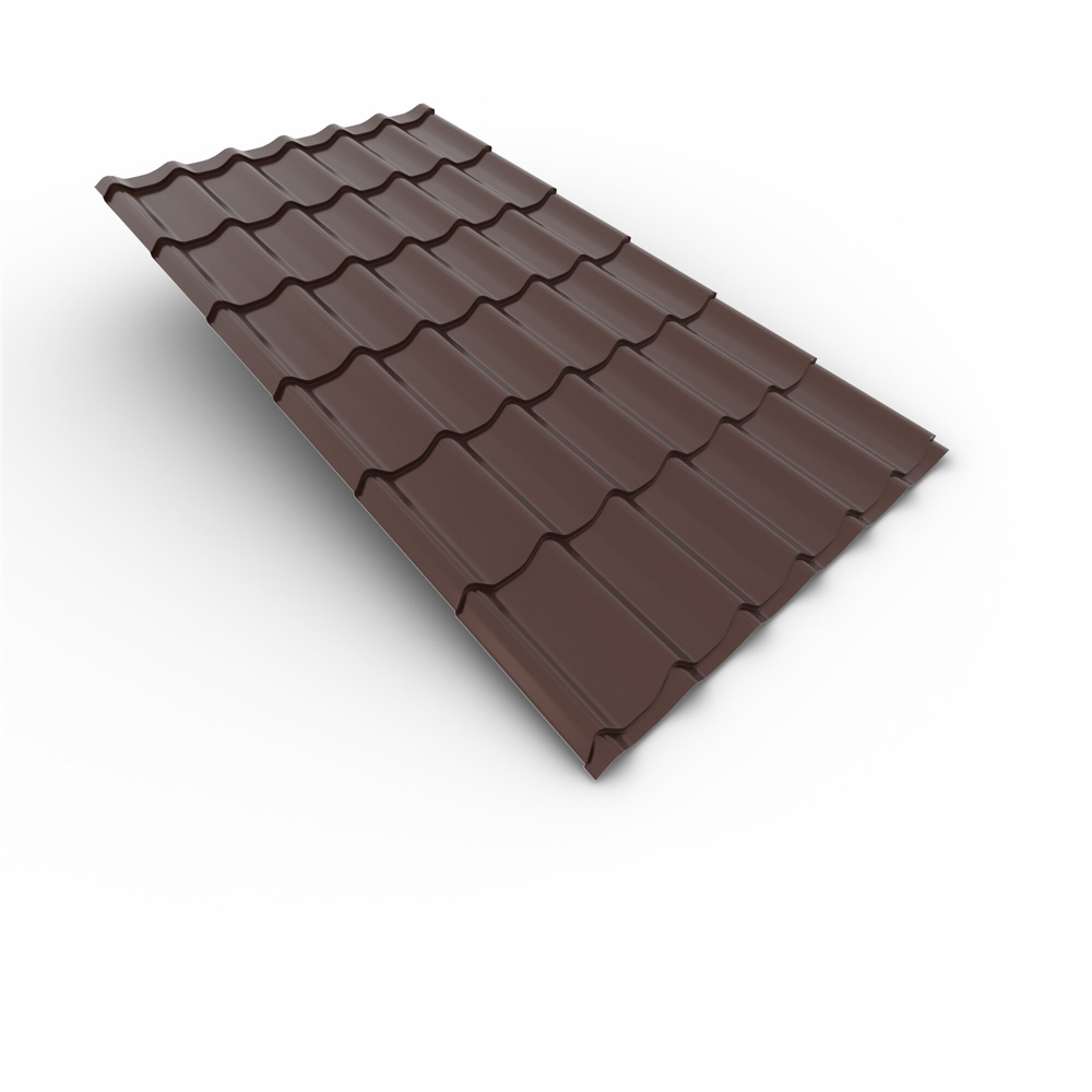 Tigla metalica Smart, maro lucios (RAL 8017), 0.4 mm, 220 x 120 cm, 2.64 mp