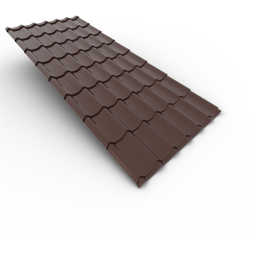 Tigla metalica Smart, maro lucios (RAL 8017), 0.4 mm, 290 x 120 cm, 3.48 mp
