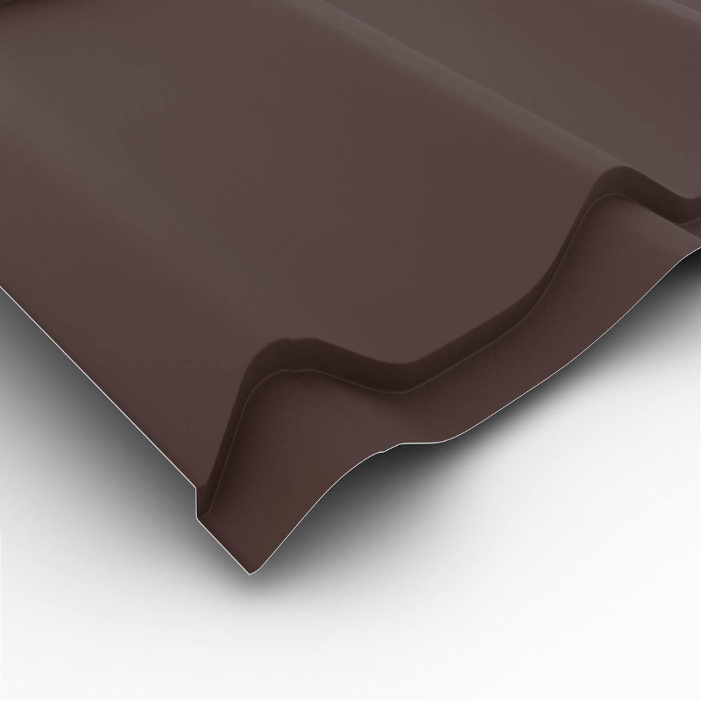 Tigla metalica Smart, maro mat (RAL 8017), 0.4 mm, 120 x 185 cm