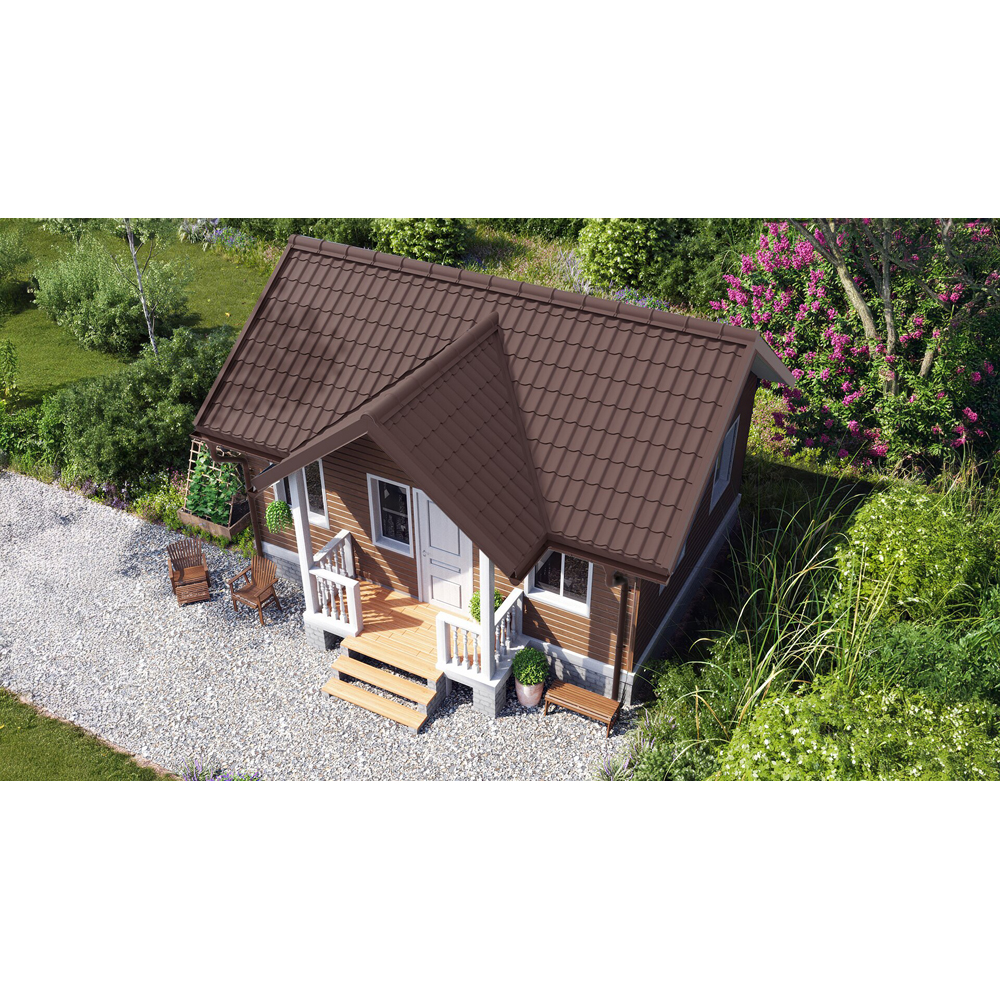 Tigla metalica Smart, maro mat (RAL 8017), 0.4 mm, 120 x 185 cm