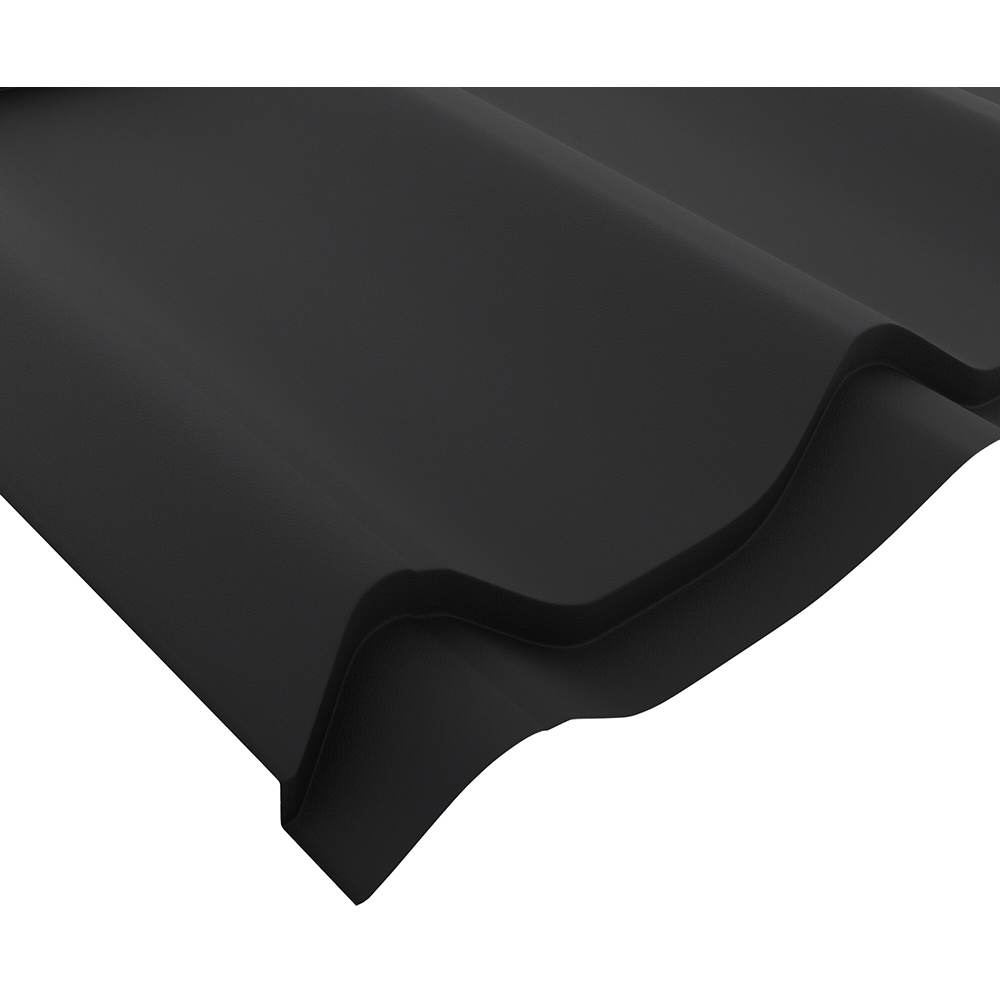 Tigla metalica Smart, gri mat (RAL 9005), 0.4 mm, 220 x 120 cm