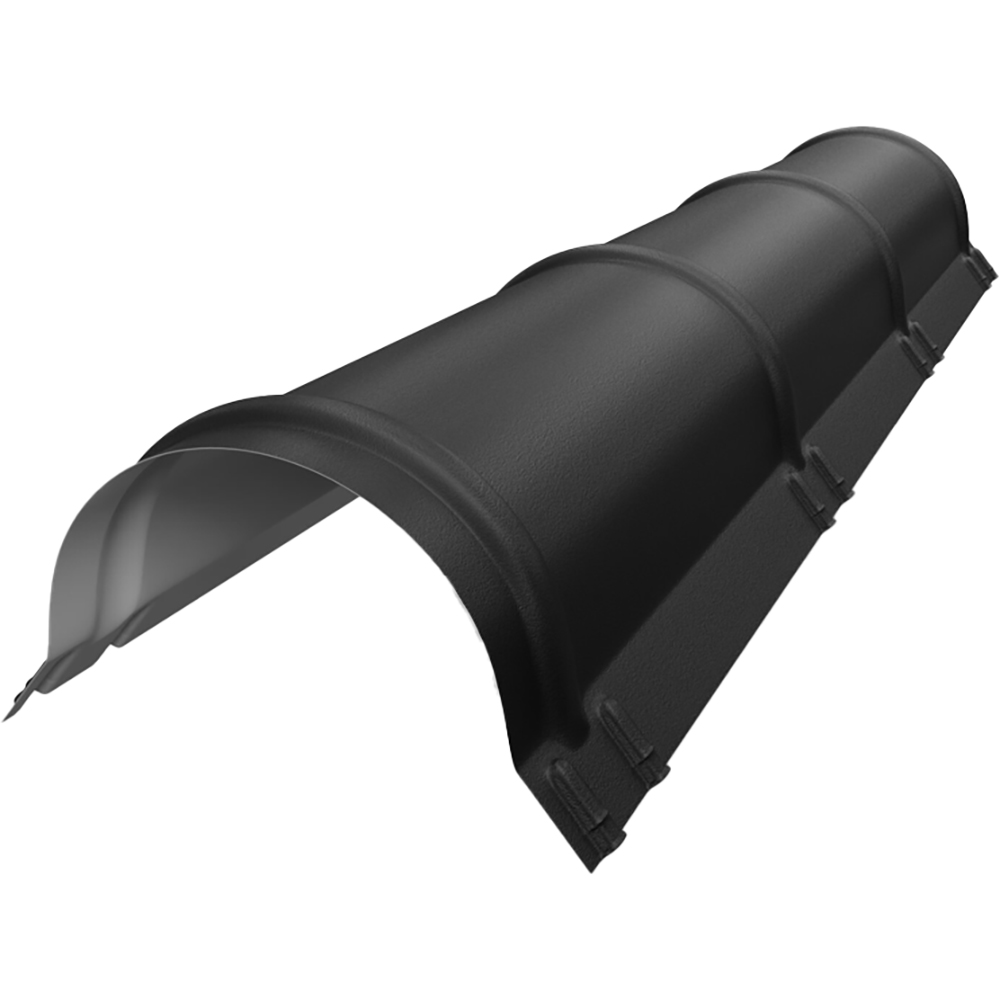 Coama nervurata SMART, 200 x 31.2 cm, grosime 0.4 mm, RAL 9005, negru