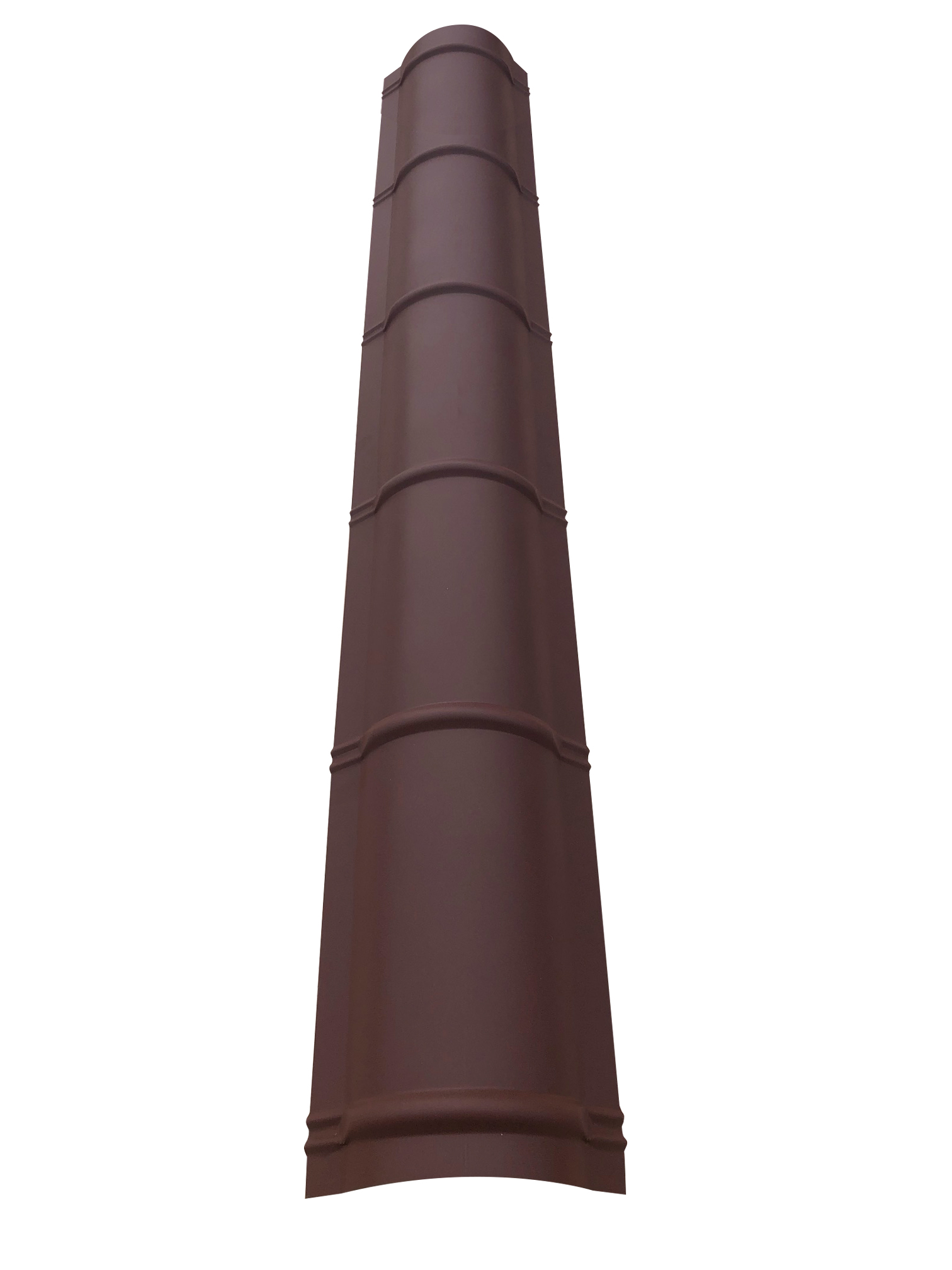 Coama nervurata 2m, ld 312 mm, 8017, 0.5