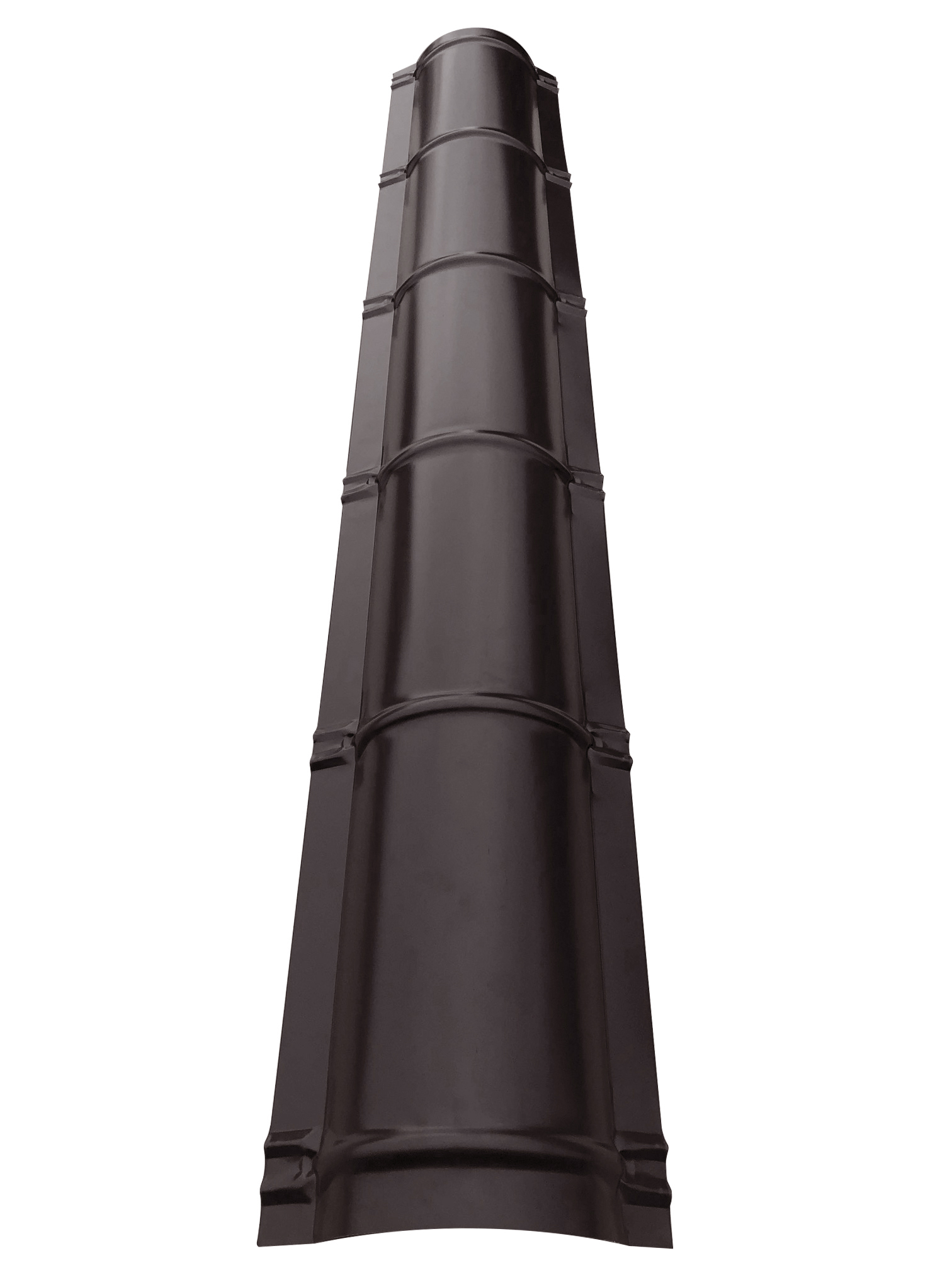 Coama rotunda, RAL structurat 8019, lungime 2 m, grosime 0.5 mm
