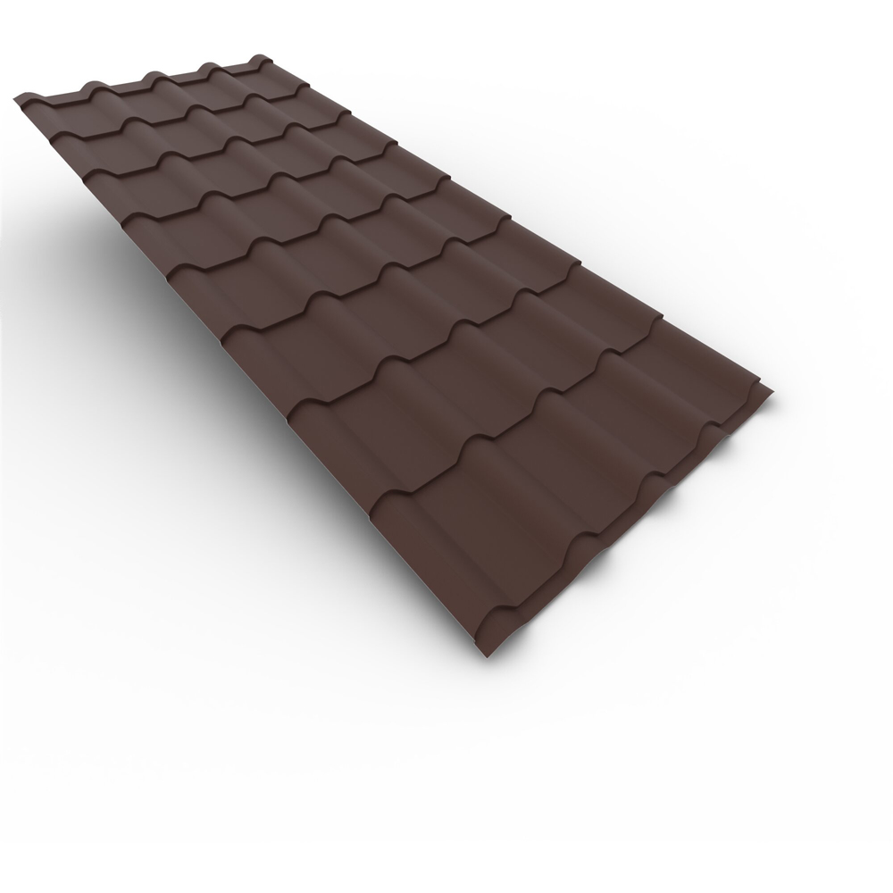 Tigla metalica Smart, maro mat (RAL 8017), 0.5 mm, 294 x 118.5 cm, 3.48 mp