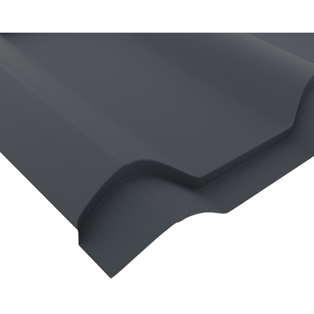 Tigla metalica Smart Mediteran, gri mat (RAL 7016), 0.5 mm