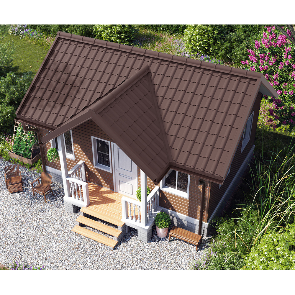 Tigla metalica Smart Mediteran, maro mat (RAL 8017), 0.5 mm