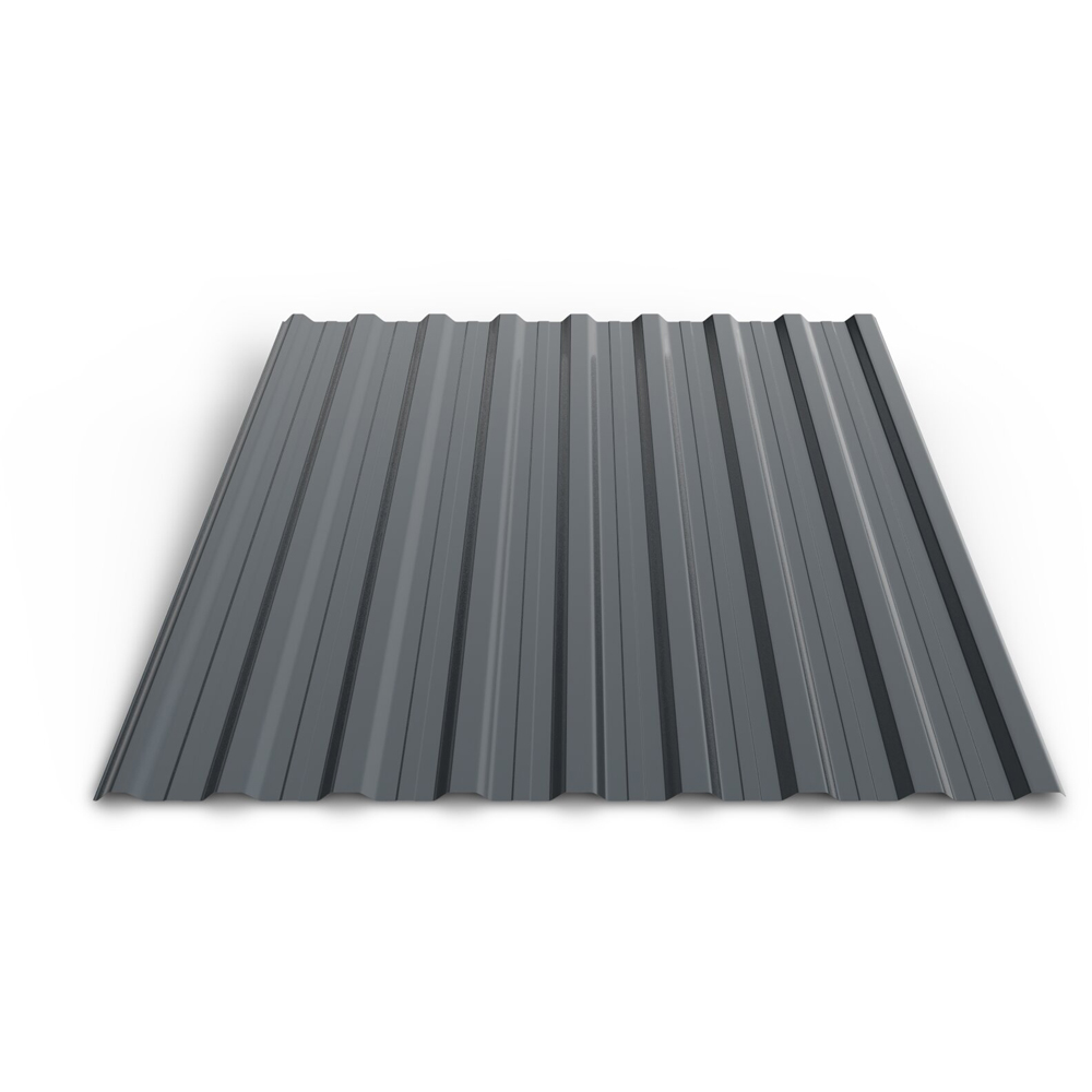 Tabla cutata H18 Bravo, gri lucios (RAL 7016), 0.35 mm, 200 cm x 113.4 cm