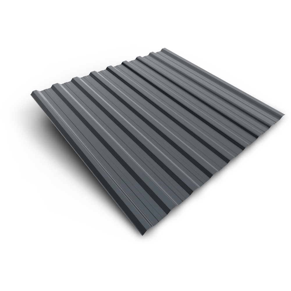 Tabla cutata H18 Bravo, gri lucios (RAL 7016), 0.35 mm, 200 cm x 113.4 cm