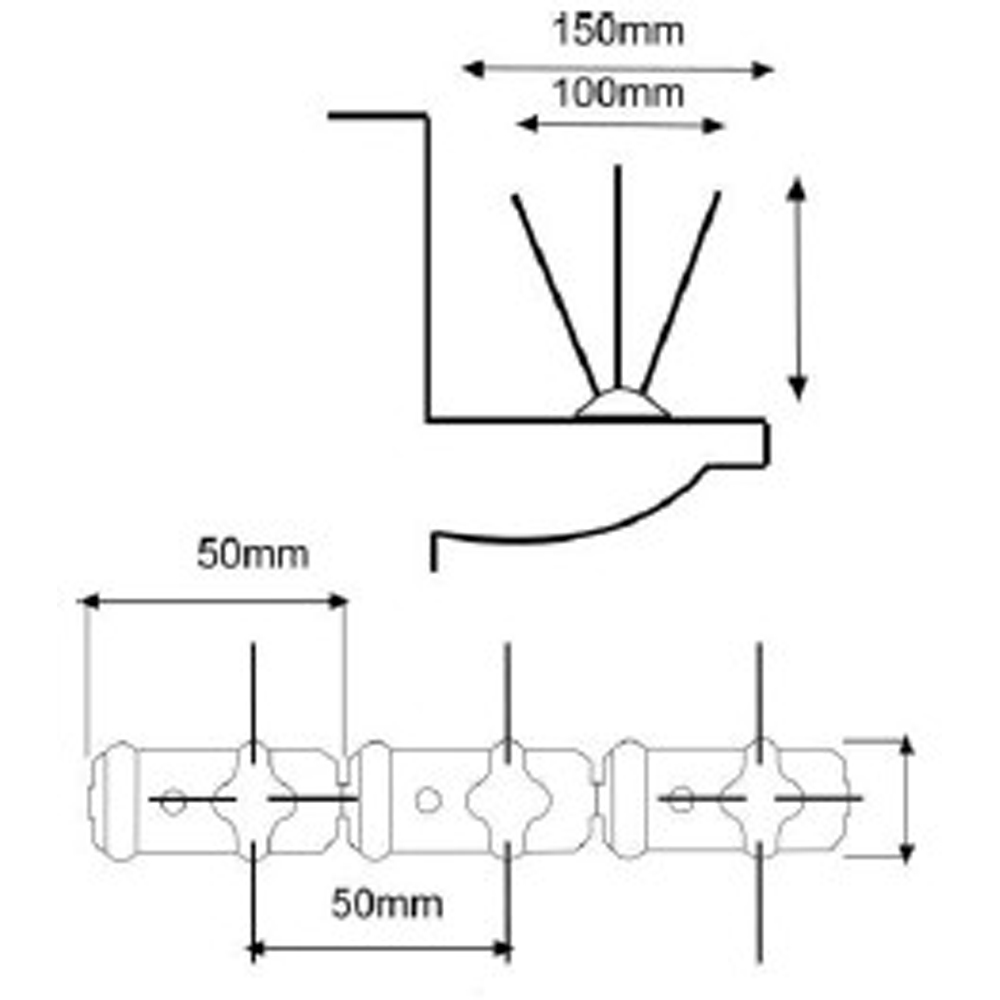 Banda antipasari tip V, 30 tepi, 500 mm
