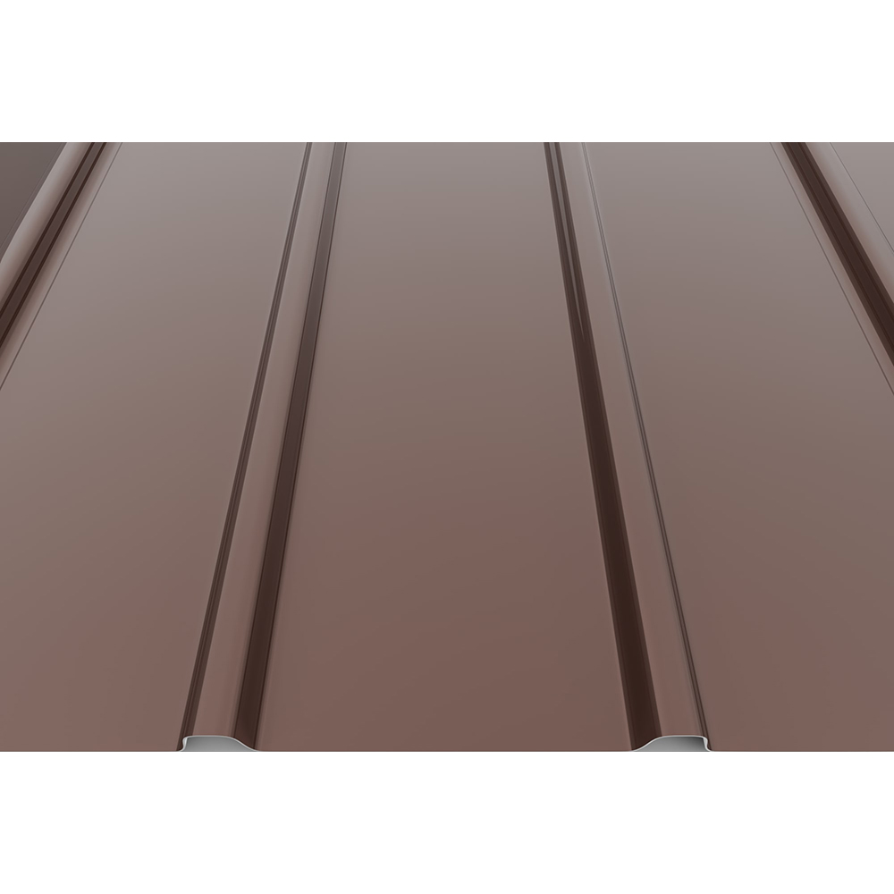 Tabla cutata Smart, H12 mm, 150 x 91 cm, 0.25 mm, RAL 8017 maro lucios