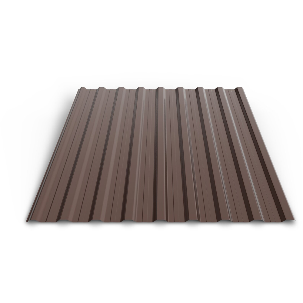 Tabla cutata H18 Bravo, maro lucios (RAL 8017), 0.35 mm, 200 x 113.4 cm