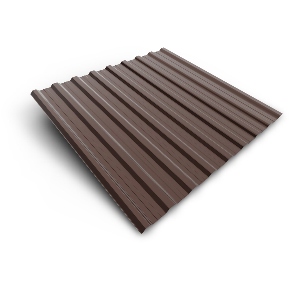 Tabla cutata H18 Bravo, maro lucios (RAL 8017), 0.35 mm, 200 x 113.4 cm