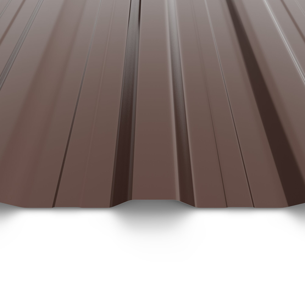 Tabla cutata H18 Bravo, maro lucios (RAL 8017), 0.35 mm, 200 x 113.4 cm